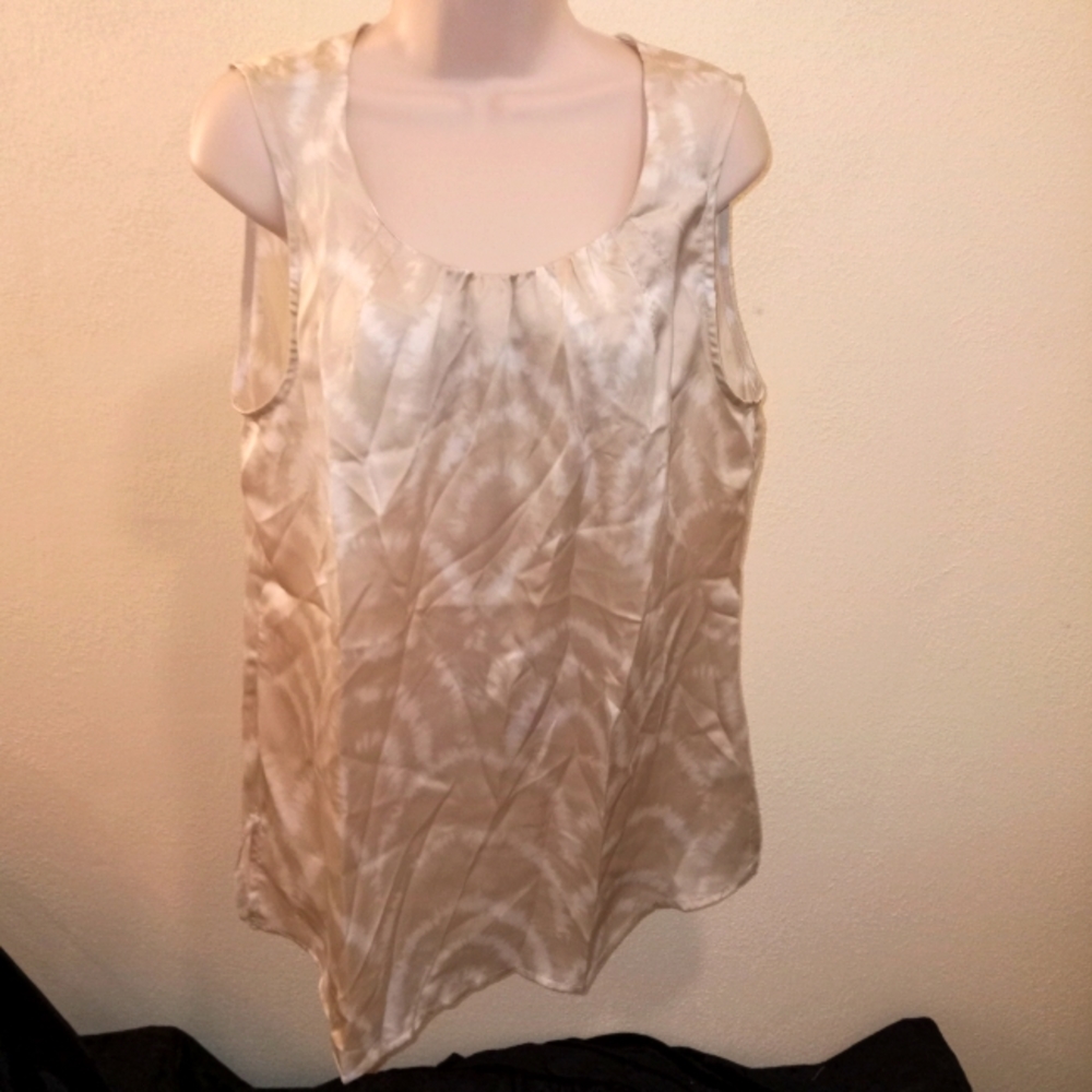 BNWOT Susan Graver Tank Sz M Neutral Tie Dye